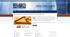Desktop Screenshot of milanoinvestigations.com